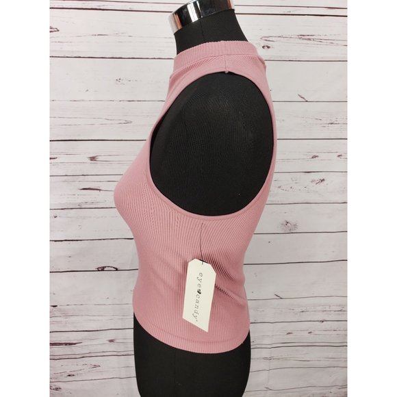 Juniors Eye‎ Candy Purple Lavender Seamless Rib Crew Neck Tank Top Size Large XL - Picture 7 of 8